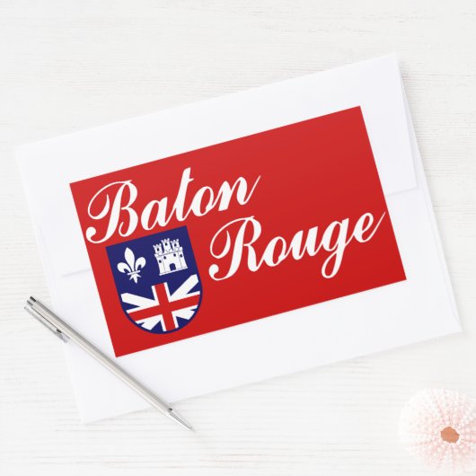 Drapeau de Baton Rouge, Sticker rectangulaire Loui (Enveloppe)