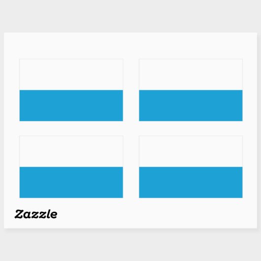 Drapeau de Bavière Sticker rectangulaire (Feuille)