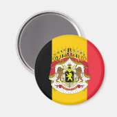Drapeau de Belgique Manteau d'armoiries Aimant fri (Recto/Verso)