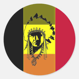Drapeau De Belgique Sticker Indien Stripé