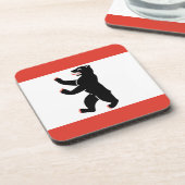 Drapeau de Berlin Dessous de verre de boisson (Côté gauche)