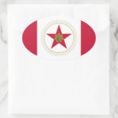 Drapeau de Birmingham, Alabama Sticker Oval (Sac)