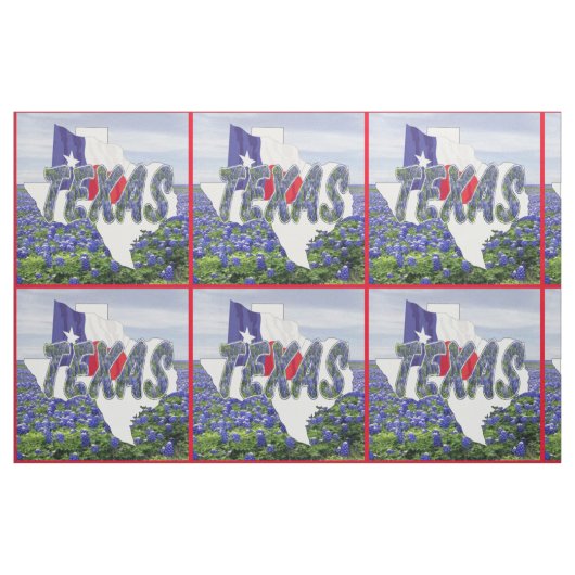 Drapeau de Bluebonnets de Texas et tissu de (Fat Quarter)