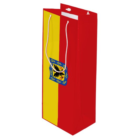 Drapeau de Bogota, Colombie Sac cadeau de vin (Devant Angle)