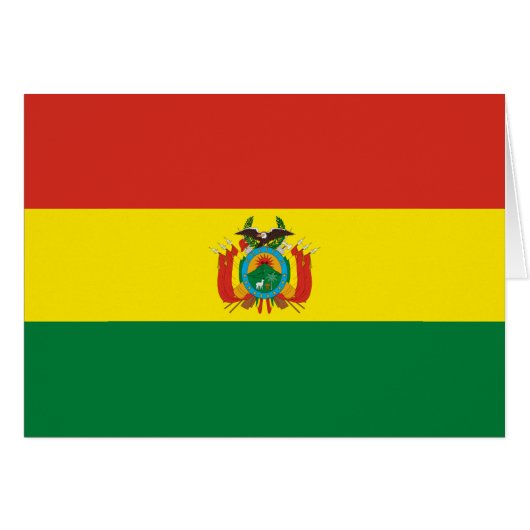 Drapeau de Bolivie patriotique (Devant horizontal)