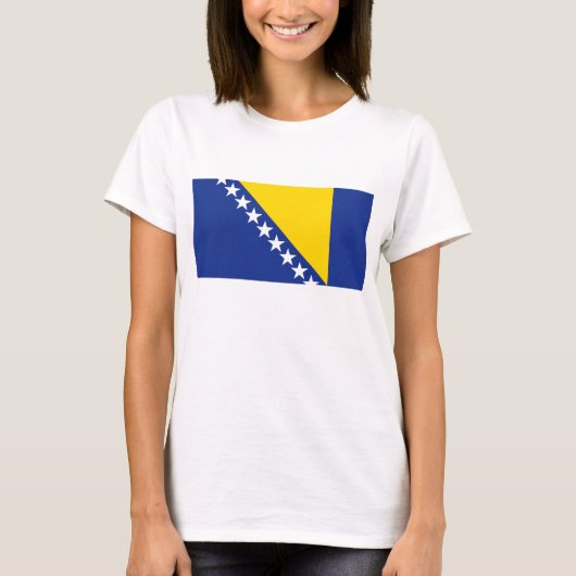 Drapeau de Bosnie-Herzégovine x Carte T-shirt (Devant)