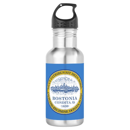 Drapeau de Boston, bouteille d'eau du Massachusett (Devant)