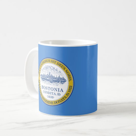Drapeau de Boston, Massachusetts Coffee Mug (Devant gauche)