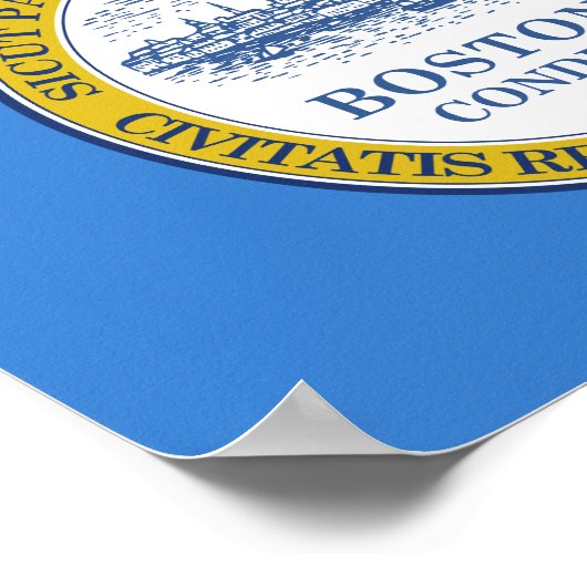 Drapeau de Boston, Poster du Massachusetts (Coin)