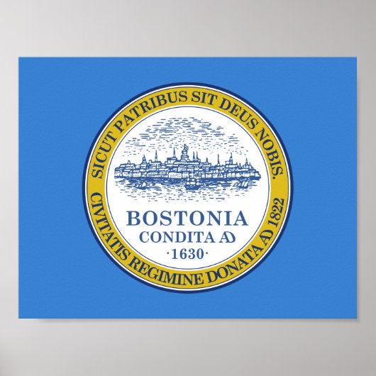 Drapeau de Boston, Poster du Massachusetts (Devant)