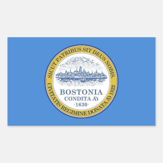 Drapeau de Boston, Sticker rectangulaire du Massac (Devant)