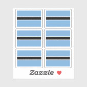 Drapeau de Bostwana - une collection Sticker (Feuille)