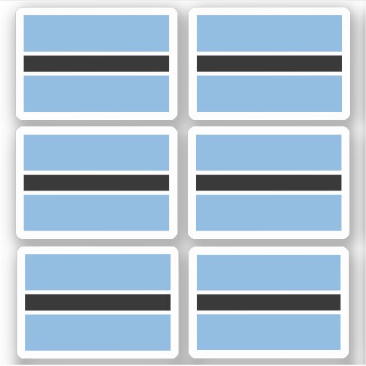 Drapeau de Bostwana - une collection Sticker (Devant)