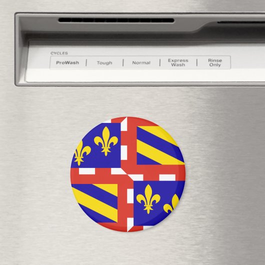 Drapeau de Bourgogne Magnet (In Situ (Lave-vaisselle))