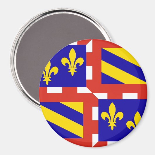 Drapeau de Bourgogne Magnet (Recto/Verso)