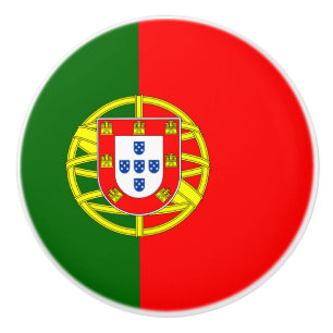 Drapeau de bouton en céramique du Portugal