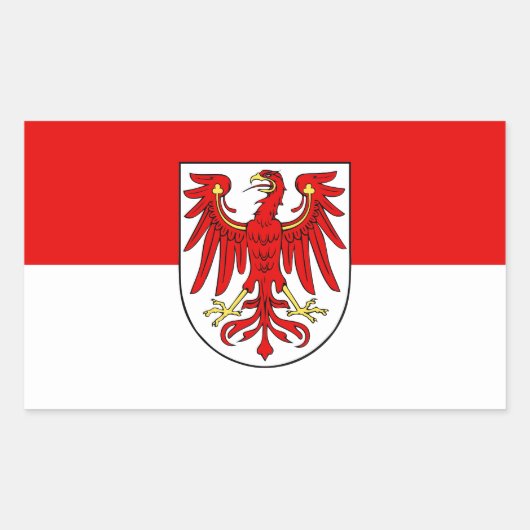 Drapeau de Brandebourg Sticker rectangulaire (Devant)