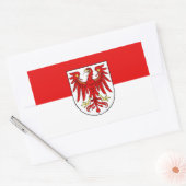 Drapeau de Brandebourg Sticker rectangulaire (Enveloppe)