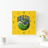 Drapeau de Brasil Ball Horloge (Maison)