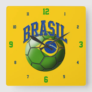 Drapeau de Brasil Ball Horloge