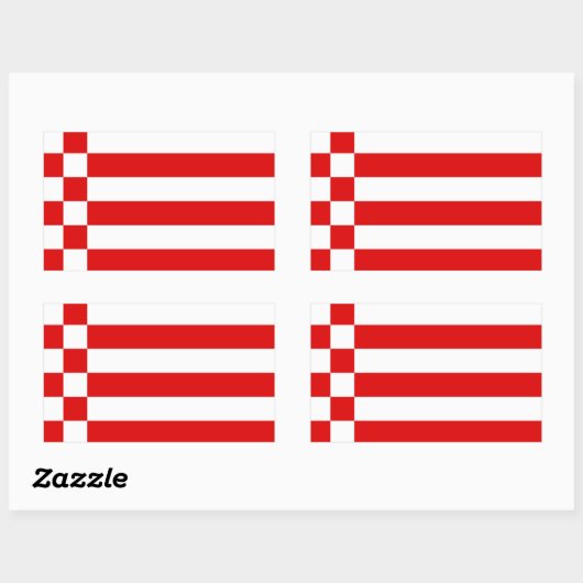 Drapeau de Brême Sticker rectangulaire (Feuille)