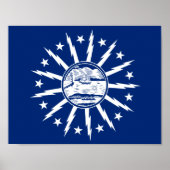 Drapeau de Buffalo, affiche de New York (Devant)