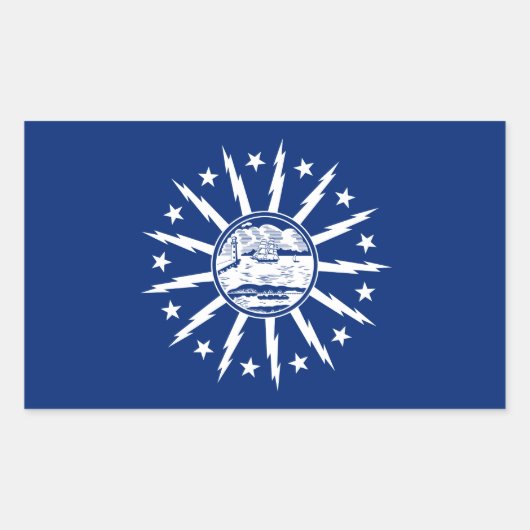 Drapeau de Buffalo, Sticker rectangulaire de New Y (Devant)