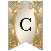 Drapeau de Bunage Floral Orné Or (Premier drapeau)