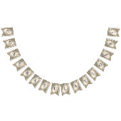 Drapeau de Bunage Ornate Floral Blanc (Tout)