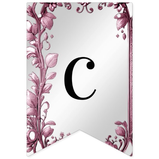 Drapeau de Bunal Floral Rose Feuille (Premier drapeau)