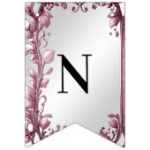 Drapeau de Bunal Floral Rose Feuille (Troisième drapeau)