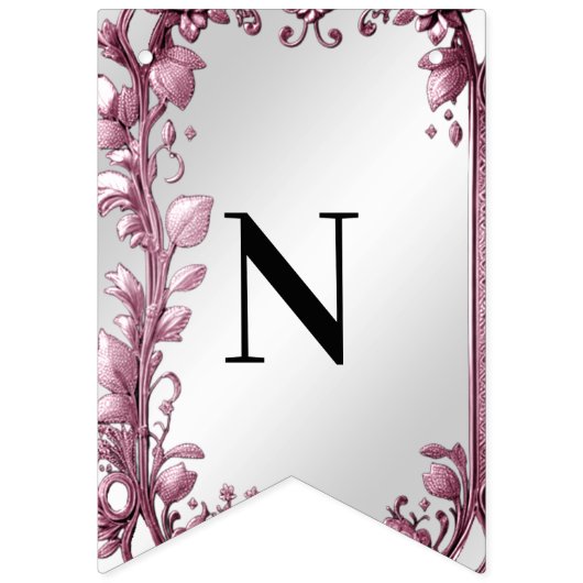 Drapeau de Bunal Floral Rose Feuille (Troisième drapeau)