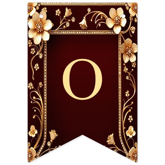 Drapeau de Bunling aux fleurs dorées de Bourgogne (Deuxième drapeau)