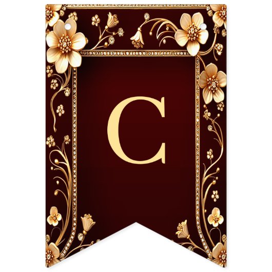 Drapeau de Bunling aux fleurs dorées de Bourgogne (Premier drapeau)