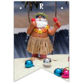 Drapeau de Bunting de Rockin' Père Noël - MERRY CH (Troisième drapeau)