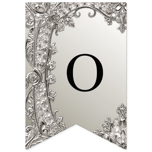 Drapeau de Bunting moderne orné d'argent (Deuxième drapeau)