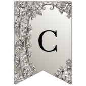 Drapeau de Bunting moderne orné d'argent (Premier drapeau)