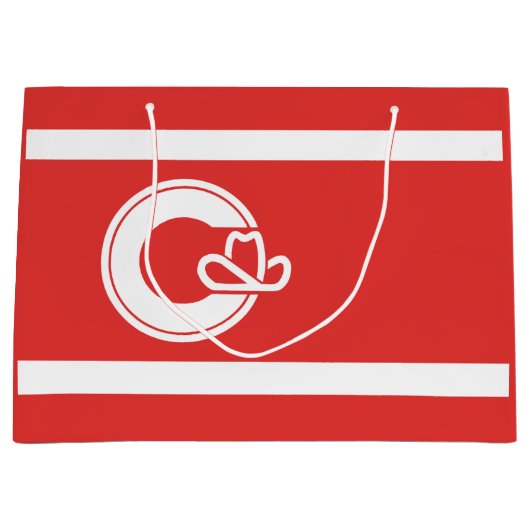 Drapeau de Calgary, Alberta Grand sac cadeau (Devant)