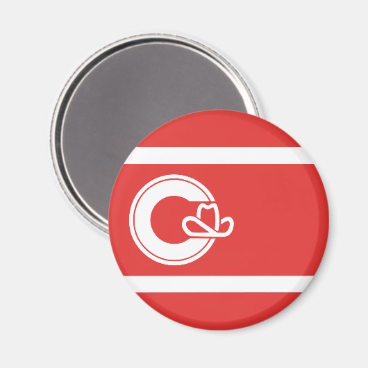 Drapeau de Calgary (Alberta) Magnet (Recto/Verso)