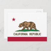 Drapeau de Californie, carte postale (Devant / Derrière)