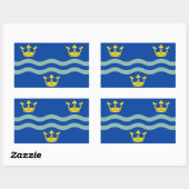Drapeau de Cambridgeshire Sticker rectangulaire (Feuille)