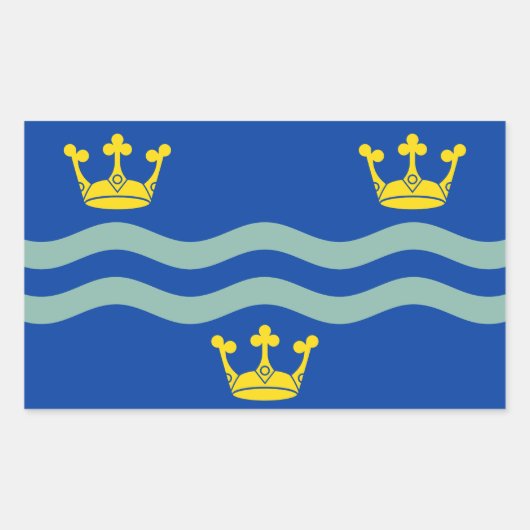 Drapeau de Cambridgeshire Sticker rectangulaire (Devant)