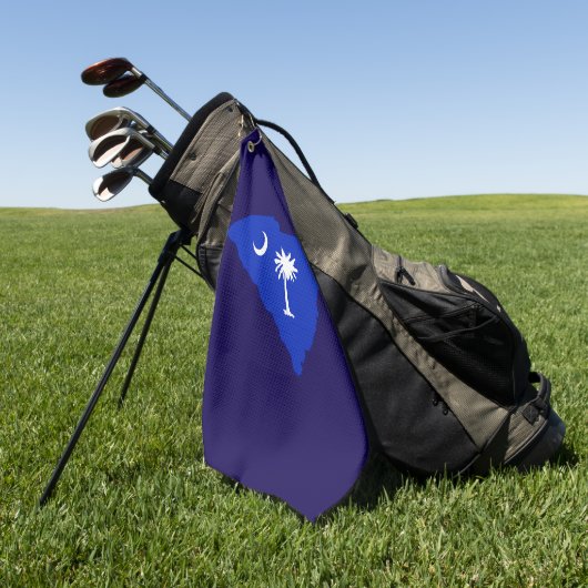 Drapeau de Caroline du Sud Serviette de golf (Vert)