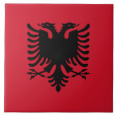 Drapeau de carreau de céramique de l'Albanie (Devant)