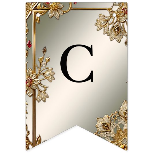 Drapeau de charpente fleurie dorée (Premier drapeau)