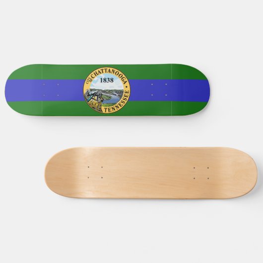 Drapeau de Chattanooga, Tennessee Skateboard (Horz)