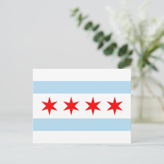 Drapeau de Chicago Cartes postales (Debout devant)