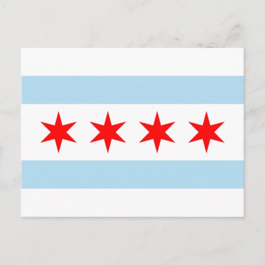 Drapeau de Chicago Cartes postales (Devant)