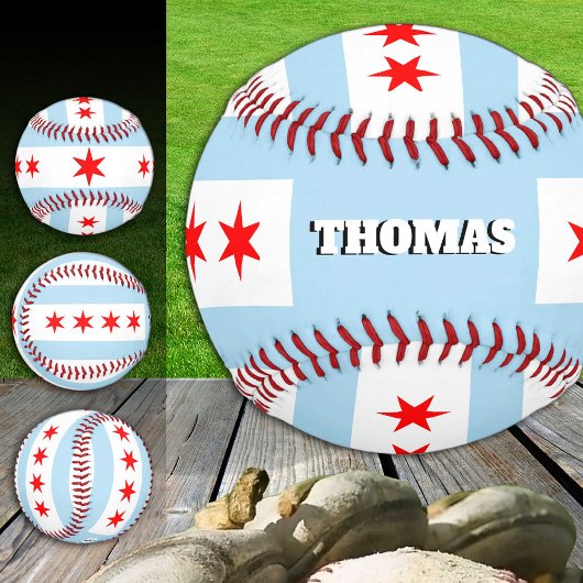 Drapeau de Chicago, Illinois, Monogramme / Balles