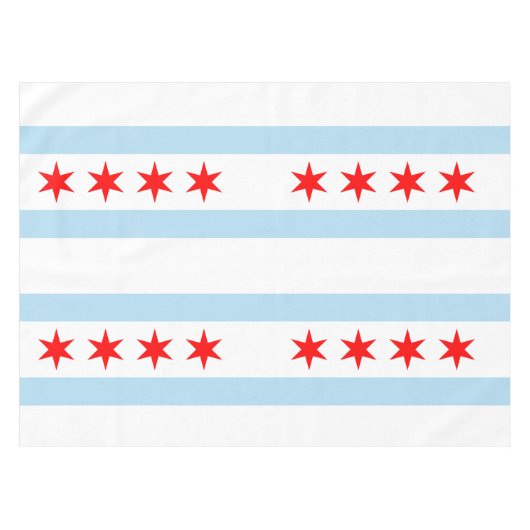 Drapeau de Chicago, Illinois Nappe (Devant (Horizontal))